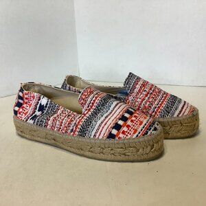 Manebi Espadrilles Tweed Shoes Size 38 Multicolor Made Spain